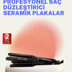 Mey İthalat® Saç Düzleştirici Seramik Plakalı 230C Hızlı Isınma 360° Kablo