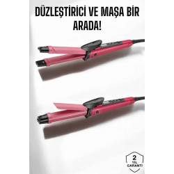 Mey İthalat® Saç Düzleştirici Ve Maşa İkili Saç Şekillendirici