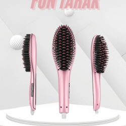 Mey İthalat® Saç Fırça Akıllı LCD Ekran Pratik Saç Düzleştirici Tarak Pratik Taşınabilir