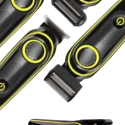 Mey İthalat® Saç Sakal Şekillendirici Tıraş Makinesi 5 Başlıklı Paslanmaz Çelik Bıçaklı Unısex