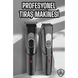 Mey İthalat® Saç Sakal Vücut Şarjlı Kablosuz Tıraş Makinesi Profesyonel Paslanmaz Çelik