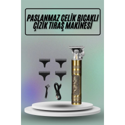 Mey İthalat® Saç Sakal Vücut Tıraş Makinesi Çizik Atma Makinesi Paslanmaz Çelik