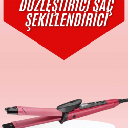 Mey İthalat® Saç Şekillendirici Düzleştirici ve Maşa Özellikli Şekillendirici Seramik Kaplama