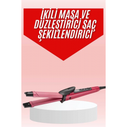 Mey İthalat® Saç Şekillendirici Düzleştirici ve Maşa Özellikli Şekillendirici Seramik Kaplama