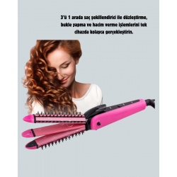 Mey İthalat® Saç Şekillendirici Maşa ve Düzleştirici 2’si 1 Arada