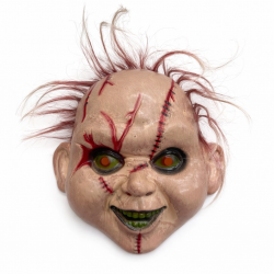 Mey İthalat® Saçlı Çaki Korku Maskesi – Gerçekçi Dikişli ve Detaylı Maske