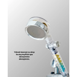 Mey İthalat® Sağanak Yağmur Etkili El Duşu – Start Stop Tuşlu Su Tasarruflu