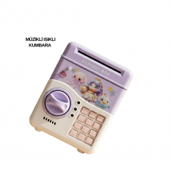 Mey İthalat® SAM51 MÜZİKLİ IŞIKLI KUMBARA MOR