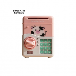 Mey İthalat® SAM51 MÜZİKLİ IŞIKLI KUMBARA PEMBE