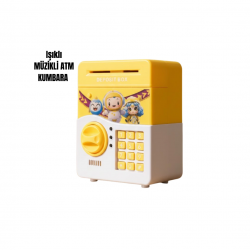 Mey İthalat® SAM51 MÜZİKLİ IŞIKLI KUMBARA SARI