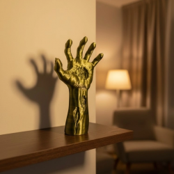 Mey İthalat® Sanatsal El Formu Heykel Altın Yeşil Tasarım Hediyelik Dekor