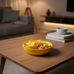 Mey İthalat® Sarı Çerezlik Kase Seti 4 Adet 3x12 cm