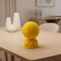 Mey İthalat® Sarı FIFA Topu Dekoratif Biblo 10cm Modern Masa Üstü Aksesuar