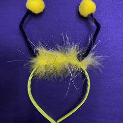 Mey İthalat®  Sarı Ponponlu Gösteriler İçin Plastik Arı Tacı