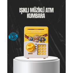 Mey İthalat® Sarı Renk Otomatik Para Çeken Şifreli Çocuk Kumbarası