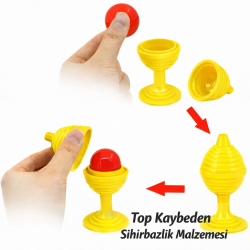 Mey İthalat® Sarı Renk Sihirli Kupa Top Kaybetme Oyunu 7 cm