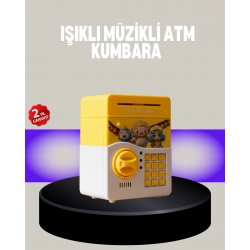 Mey İthalat® Sarı Şifreli Eğitici Çocuk Kumbarası Otomatik Para Girişli