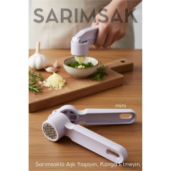 Mey İthalat® Sarımsak Ezici -  Profesyonel Şef Tipi Ergonomik Pres Kıyıcı