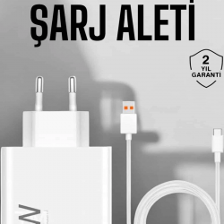Mey İthalat® Şarj Aleti 67W Hızlı Şarj Turbo Type-C Uyumlu Şarj Adaptörü Kablosu