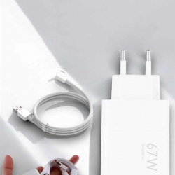 Mey İthalat® Şarj Aleti 67W Hızlı Şarj Turbo Type-C Uyumlu Şarj Adaptörü Kablosu