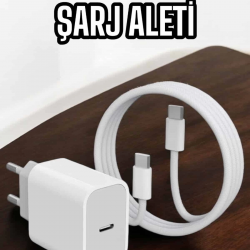Mey İthalat® Şarj Aleti İOS 15/15 Pro Max Uyumlu Şarj Adaptörü ve Kablosu