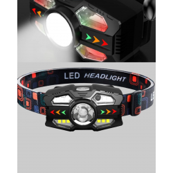 Mey İthalat® Şarj Edilebilir LED Far Hareket Sensörlü 5 Modlu Outdoor