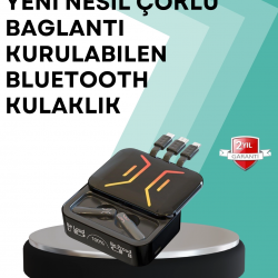 Mey İthalat® Type-C Girişli Bluetooth Kulaklık – Uzun Bekleme Süresi