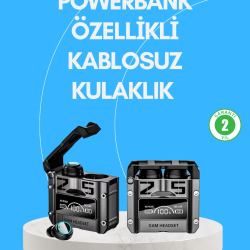 Mey İthalat® Şarj Kutulu Kablosuz Bluetooth Kulak İçi Spor Kulaklık