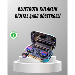Mey İthalat® Şarj Kutulu Kablosuz Kulaklık Ergonomik Spor Seyahat Uyumlu Uzun Kullanım