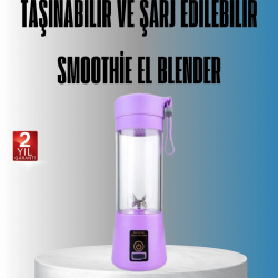 Mey İthalat® Şarjlı 380ml Portatif Smoothie Blender USB Mini Shake Yapıcı