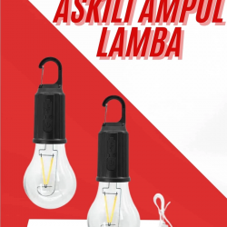 Mey İthalat® Şarjlı Aydınlatma Ampul Tasarımlı Ambians Işık Askılı Kamp Lambası