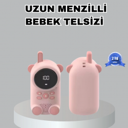Mey İthalat® Şarjlı Bebek Telsizi Uzun Mesafe 22 Kanal LCD Ekran VOX Modu 400 mAh