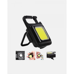 Mey İthalat® Şarjlı COB LED Anahtarlık Fener – 4 Modlu, Manyetik ve Katlanabilir Standlı