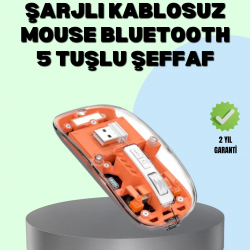 Mey İthalat® Şarjlı Ergonomik Fare – 1600 DPI, Sessiz Tıklama Özellikli