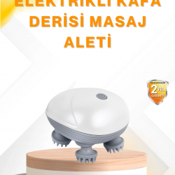 Mey İthalat® Şarjlı Kafa Masaj Aleti 3 Hız Ayarlı Derin Masaj