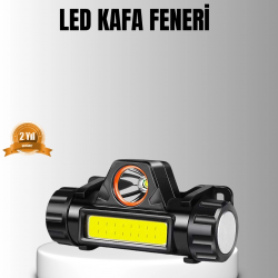 Mey İthalat® Şarjlı LED Kafa Feneri – Çift Fonksiyonlu, 200LM Işık Gücü, IP44 Suya Dayanıklı