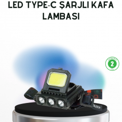 Mey İthalat® Şarjlı LED Kafa Lambası 800 Lumen COB XPE Ayarlanabilir Başlıklı
