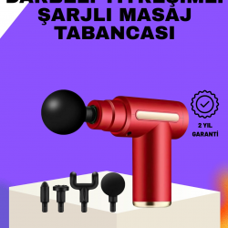 Mey İthalat® Şarjlı Masaj Tabancası Spor Sonrası Kas Rahatlatma İçin