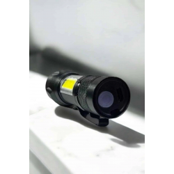 Mey İthalat® Şarjlı Metal Zoomlu El Feneri Işıldak Led Işık Taşınabilir El Lambası