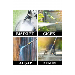 Mey İthalat® Şarjlı Oto Yıkama, Bahçe Sulama Tabancası Makinesi Yüksek Basınçlı