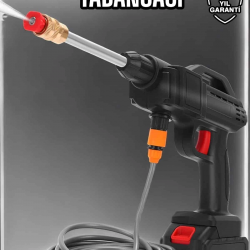 Mey İthalat® Şarjlı Oto Yıkama Tabancası Su Basınçlı Hazneli Bataryalı