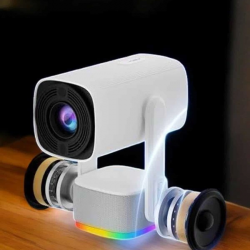 Mey İthalat® Şarjlı Projeksiyon Oyun Sinema Projektörü 4K HD Görüntü Kaliteli