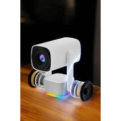 Mey İthalat® Şarjlı Projeksiyon Oyun Sinema Projektörü 4K HD Görüntü Kaliteli