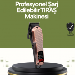 Mey İthalat® Şarjlı Saç Kesme Makinesi – 4 Kademeli Ayar, LCD Ekran ve Hızlı Şarj Desteği