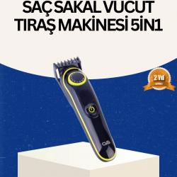 Mey İthalat® Şarjlı Sessiz Çalışan Saç ve Sakal Şekillendirici Profesyonel Erkek Tıraş Makinesi