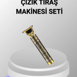 Mey İthalat® Şarjlı T Bıçaklı Saç ve Sakal Tıraş Makinesi – 3 Başlıklı, Güçlü Motorlu, 2 Saat Kullanım