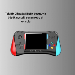Mey İthalat® Şarjlı Taşınabilir Oyun Konsolu – X7M Retro Game Box