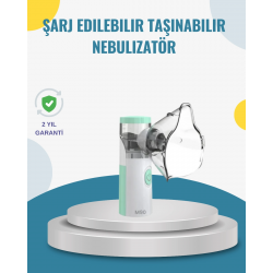 Mey İthalat® Şarjlı Taşınabilir Ultrasonik Nebulizatör Ultra Sessiz