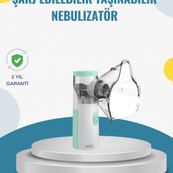 Mey İthalat® Şarjlı Taşınabilir Ultrasonik Nebulizatör Ultra Sessiz