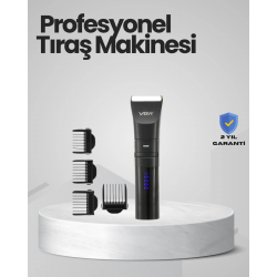 Mey İthalat® Şarjlı Tıraş Makinesi –Dijital Ekranlı, Hızlı Şarjlı, Profesyonel Kesim Seti